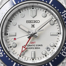 Load image into Gallery viewer, Seiko Prospex 1968 Heritage Diver's GMT 60th Anniversary White Dial Silver Steel Strap Watch for Men - SPB519J1