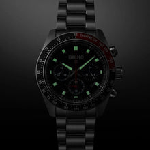Load image into Gallery viewer, Seiko Prospex Speedtimer Solar Chronograph Black Dial Silver Steel Strap Watch for Men - SSC915