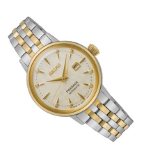 Load image into Gallery viewer, Seiko Presage Cocktail Time Automatic Diamonds White Dial Two Tone Steel Strap Watch for Women - SRE010J1