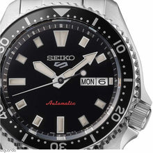 Load image into Gallery viewer, Seiko 5 Sports SKX Automatic Black Dial Silver Steel Strap Watch for Men - SRPL85K1