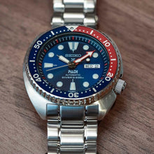Load image into Gallery viewer, Seiko Prospex PADI Special Edition Automatic Blue Dial Silver Steel Strap Watch for Men - SRPE99