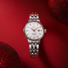 Load image into Gallery viewer, Seiko Presage Cocktail Time Skydiving Automatic Diamonds Mother of Pearl Dial Silver Steel Strap Watch for Women - SRE009J1