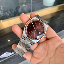 Load image into Gallery viewer, Tissot PRX Powermatic 80 18K Gold Brown Dial Silver Steel Strap Watch for Men - T931.407.41.291.00
