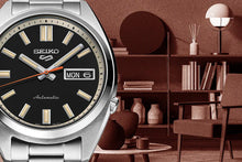 Load image into Gallery viewer, Seiko 5 Sports SNXS Series Automatic Black Dial Silver Steel Strap Watch for Men - SRPK89K1