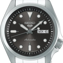 Load image into Gallery viewer, Seiko 5 Sports Automatic Grey Dial Silver Steel Strap Watch for Men - SRPE51K1