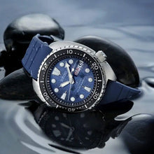 Load image into Gallery viewer, Seiko Prospex Deep Blue Batman Turtle Diver's Automatic Blue Dial Silver Steel Strap Watch for Men - SRPC25J1