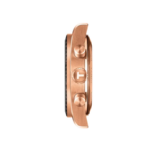 Load image into Gallery viewer, Tissot PRS 516 Chronograph Black Dial Rose Gold Steel Strap Watch for Men - T149.417.33.051.00