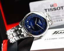 Load image into Gallery viewer, Tissot Chemin Des Tourelles Powermatic 80 Blue Dial Silver Steel Strap Watch for Men - T139.407.11.048.00