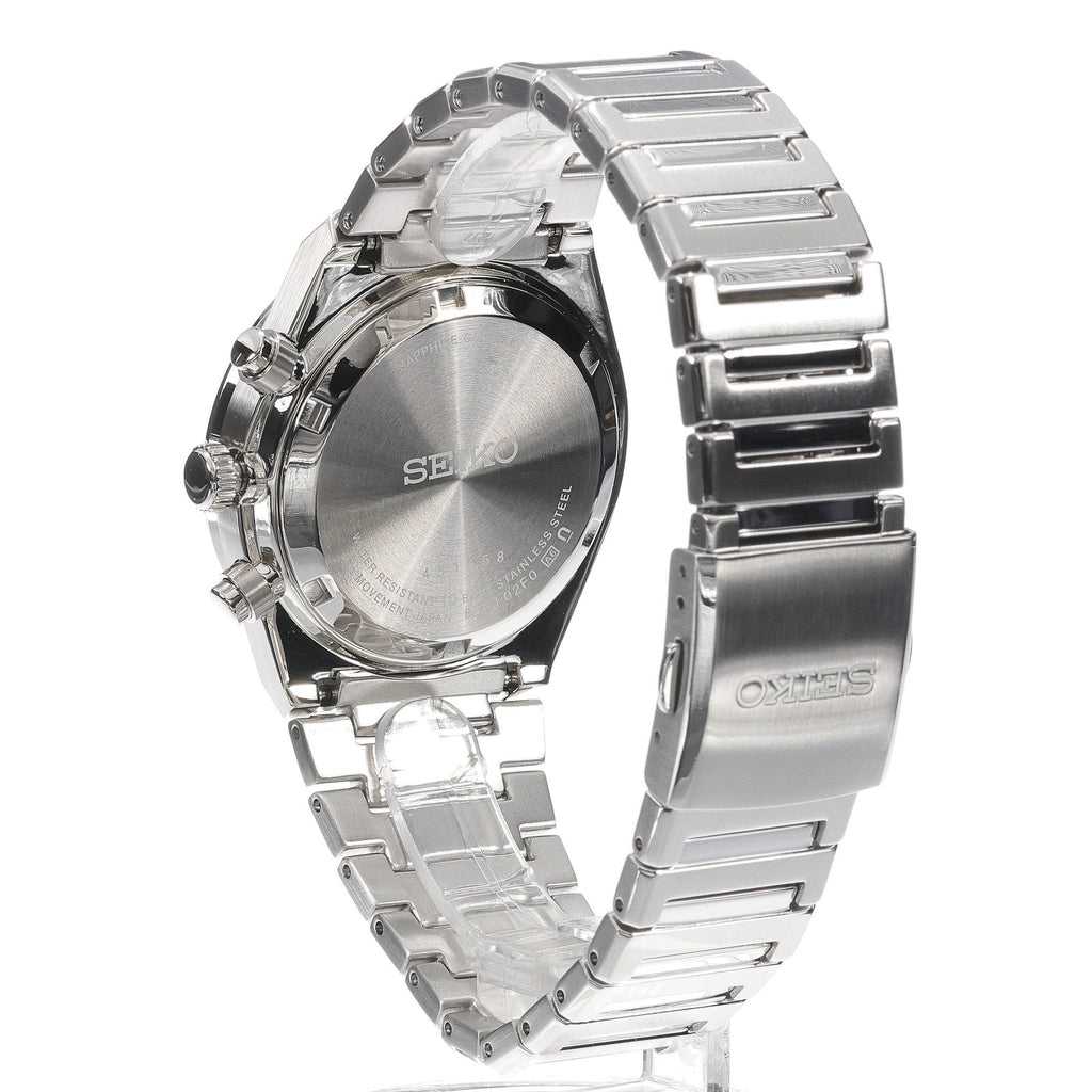 Seiko Conceptual Chronograph Blue Dial Silver Steel Strap Watch for Men- SSB453P1