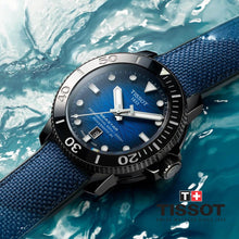 Load image into Gallery viewer, Tissot Seastar 2000 Professional Powermatic 80 Blue Dial Blue Nylon Strap Watch for Men - T120.607.37.041.00
