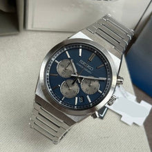 Load image into Gallery viewer, Seiko Conceptual Chronograph Blue Dial Silver Steel Strap Watch for Men- SSB453P1