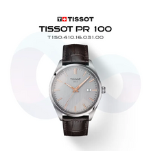 Load image into Gallery viewer, Tissot PR 100 Quartz Silver Dial Black Leather Strap Watch for Men - T150.410.16.031.00