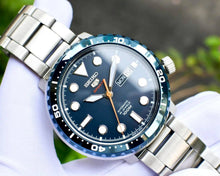 Load image into Gallery viewer, Seiko 5 Sports Automatic Blue Dial Silver Steel Strap Watch for Men - SRPC63J1