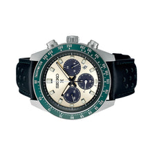 Load image into Gallery viewer, Seiko Prospex Speedtimer Solar Chronograph Ivory Dial Black Leather Strap Watch for Men - SSC943