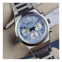 Load image into Gallery viewer, Seiko Conceptual Chronograph Ice Blue Dial Silver Steel Strap Watch for Men - SSB459P1