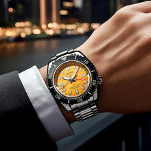 Load image into Gallery viewer, Seiko Prospex The Night of Siam Limited Edition Yellow Dial Silver Steel Strap Watch for Men - SPB487J1