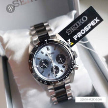 Load image into Gallery viewer, Seiko Prospex Speedtimer Solar Chronograph Limited Edition Blue Dial Two Tone Steel Strap Watch for Men - SSC909