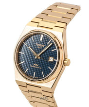 Load image into Gallery viewer, Tissot PRX Powermatic 80 Blue Dial Rose Gold Steel Strap Watch for Men - T137.407.33.041.00