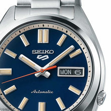 Load image into Gallery viewer, Seiko 5 Sports SNXS Automatic Blue Dial Silver Steel Strap Watch for Men - SRPK87K1