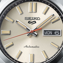 Load image into Gallery viewer, Seiko 5 Sports SNXS Series Automatic Beige Dial Silver Steel Strap Watch for Men - SRPK91K1