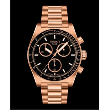 Load image into Gallery viewer, Tissot PRS 516 Chronograph Black Dial Rose Gold Steel Strap Watch for Men - T149.417.33.051.00