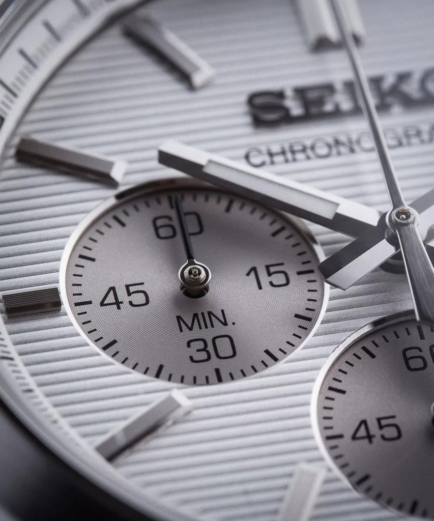 Seiko Conceptual Chronograph White Dial Silver Steel Strap Watch for Men - SSB451P1