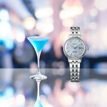Load image into Gallery viewer, Seiko Presage Cocktail Time Automatic Skydiving Diamonds Blue Dial Silver Steel Strap Watch for Women - SRE007J1