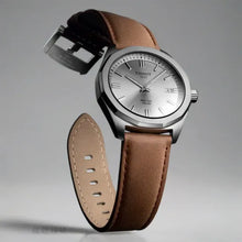 Load image into Gallery viewer, Tissot PRC 100 Solar Quartz Silver Dial Brown Leather Strap Watch for Men - T151.422.16.031.00