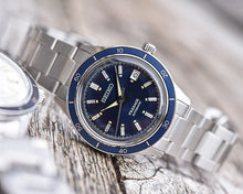 Load image into Gallery viewer, Seiko Presage Style60's Automatic Blue Dial Silver Steel Strap Watch for Men - SRPG05J1