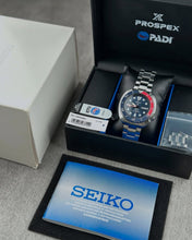 Load image into Gallery viewer, Seiko Prospex PADI Special Edition Automatic Blue Dial Silver Steel Strap Watch for Men - SRPE99
