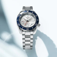 Load image into Gallery viewer, Seiko Prospex 1968 Heritage Diver's GMT 60th Anniversary White Dial Silver Steel Strap Watch for Men - SPB519J1