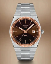 Load image into Gallery viewer, Tissot PRX Powermatic 80 18K Gold Brown Dial Silver Steel Strap Watch for Men - T931.407.41.291.00