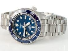 Load image into Gallery viewer, Seiko Prospex 1968 Heritage Divers GMT The Great Wave Limited Edition Blue Dial Silver Steel Strap Watch for Men - SPB509J1