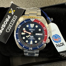 Load image into Gallery viewer, Seiko Prospex PADI Special Edition Automatic Blue Dial Silver Steel Strap Watch for Men - SRPE99