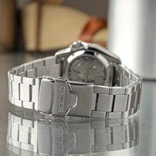 Load image into Gallery viewer, Seiko 5 Sports SKX Street Stonewash Black Dial Silver Steel Strap Watch for Men - SRPL79K1