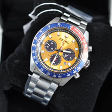 Load image into Gallery viewer, Seiko Prospex Solar Chronograph 1969 Re-interpretation Orange Dial Silver Steel Strap Watch for Men - SSC947