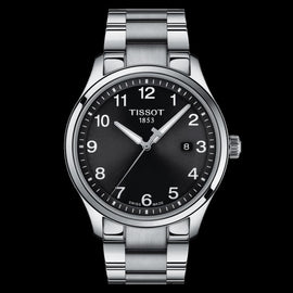 Tissot T-Sport Gent XL Black Dial Silver Steel Strap Watch for Men - T116.410.11.057.00