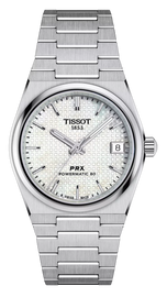 Tissot PRX Quartz Mother of Pearl Dial Silver Steel Strap Watch for Women- T137.210.11.111.00