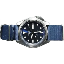 Load image into Gallery viewer, Seiko 5 Sports Automatic Blue Dial Blue Nylon Strap Watch for Men - SRPE63K1