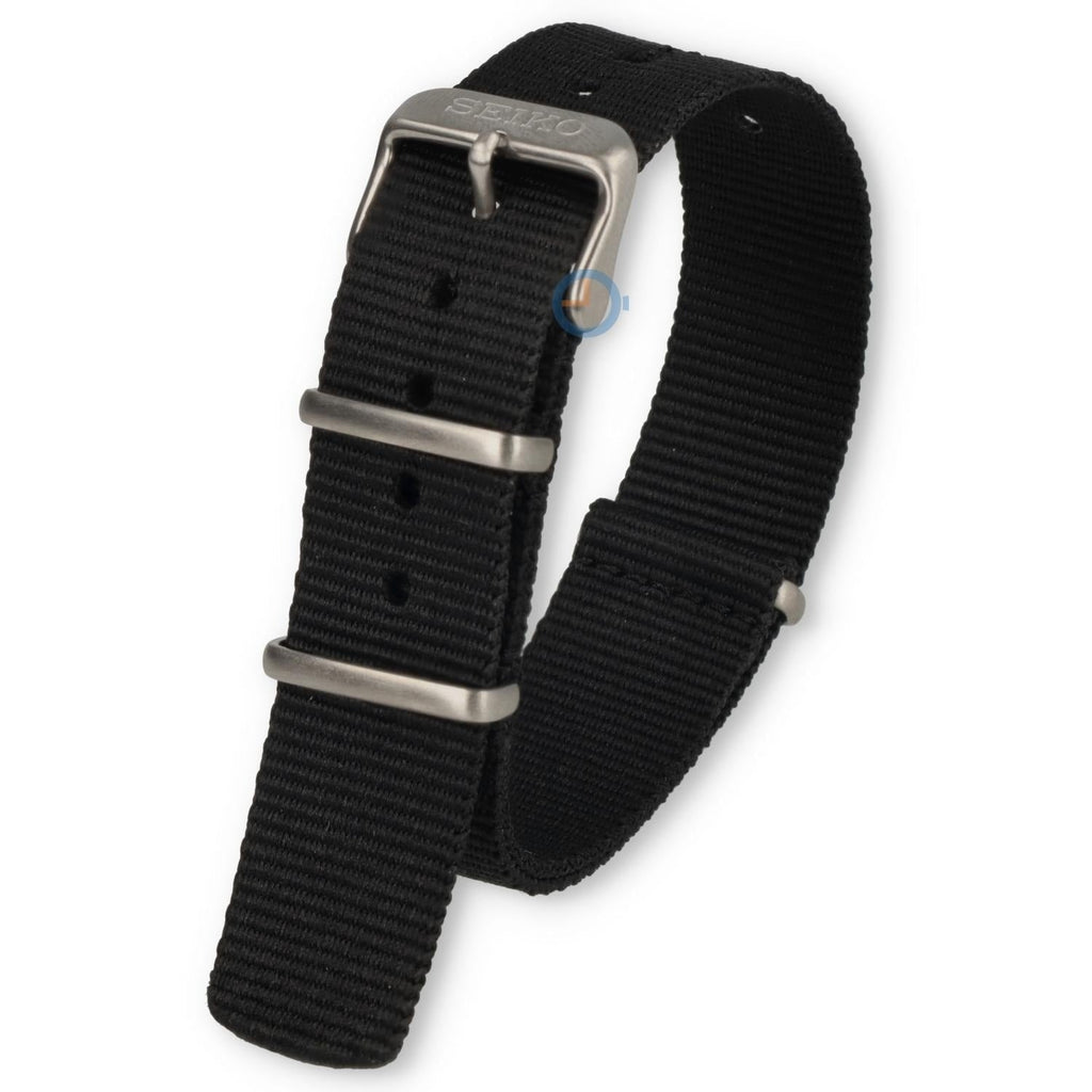 Seiko 5 Sports Automatic Black Dial Black Nylon Strap Watch for Men - SRPE67K1