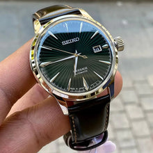 Load image into Gallery viewer, Seiko Presage Cocktail Time Automatic Green Dial Brown Leather Strap Watch for Men - SRPD37J1