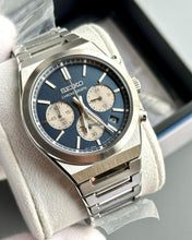 Load image into Gallery viewer, Seiko Conceptual Chronograph Blue Dial Silver Steel Strap Watch for Men- SSB453P1