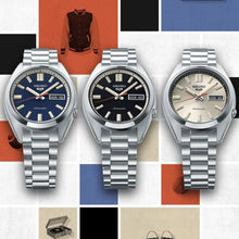 Load image into Gallery viewer, Seiko 5 Sports SNXS Automatic Blue Dial Silver Steel Strap Watch for Men - SRPK87K1