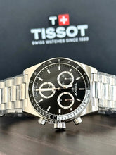 Load image into Gallery viewer, Tissot PR516 Chronograph Black Dial Silver Steel Strap Watch for Men - T149.417.11.051.00