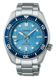 Seiko Prospex Glacier Save The Ocean Special Edition Automatic Blue Dial Silver Steel Strap Watch for Men - SPB299J1