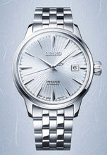 Load image into Gallery viewer, Seiko Presage Cocktail Time Automatic Ice Blue Dial Silver Steel Strap Watch for Men - SRPE19J1