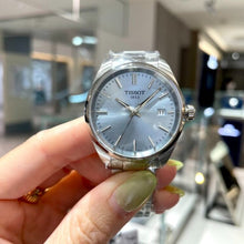 Load image into Gallery viewer, Tissot PR 100 Ice Blue Dial Silver Steel Strap Watch for Women - T150.210.11.351.00