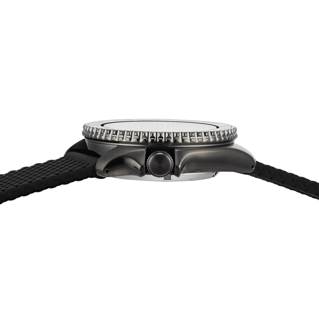 Seiko 5 Sports SKX Series Automatic Black Dial Black Silicone Strap Watch for Men - SRPD65K2