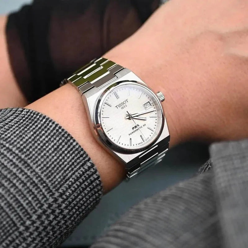 Tissot PRX Quartz Mother of Pearl Dial Silver Steel Strap Watch for Women- T137.210.11.111.00