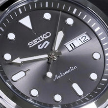 Load image into Gallery viewer, Seiko 5 Sports Automatic Grey Dial Silver Steel Strap Watch for Men - SRPE51K1